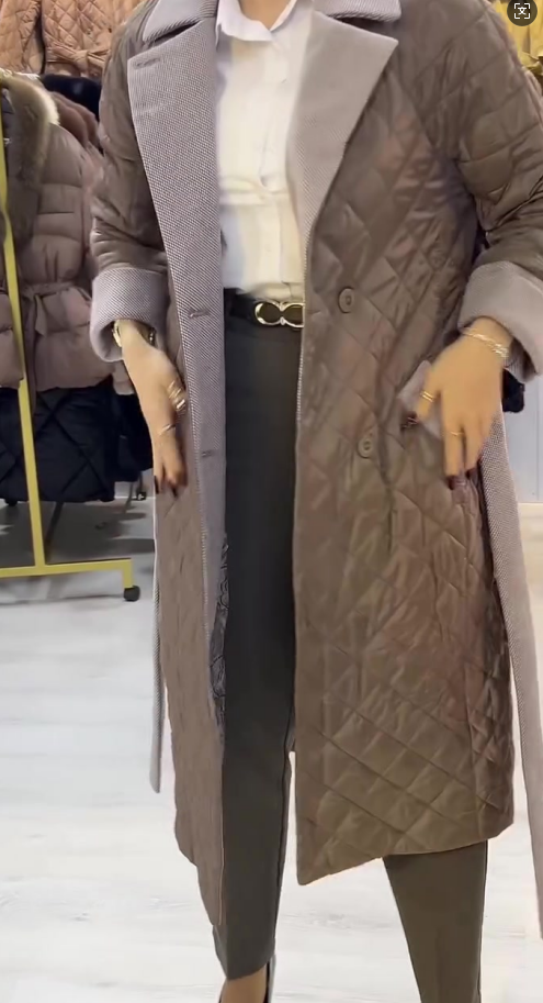 Elisabeth | Gesteppten Mantel in mittlerer Länge