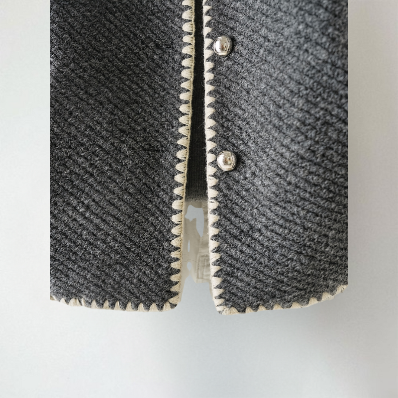 Amara | Wollmantel mit offenem Vorderteil