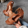 Zinia | Elegante T-Strap-Keilsandalen mit Schnalle