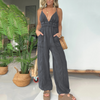 Alana | Stilvoller Denim-Overall mit tiefem V-Ausschnitt für Damen