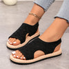 Ivory | Bequeme flache Damen-Sandalen aus Maschenware