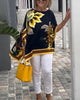Emory | Kaftan-Top mit künstlerischem Druck