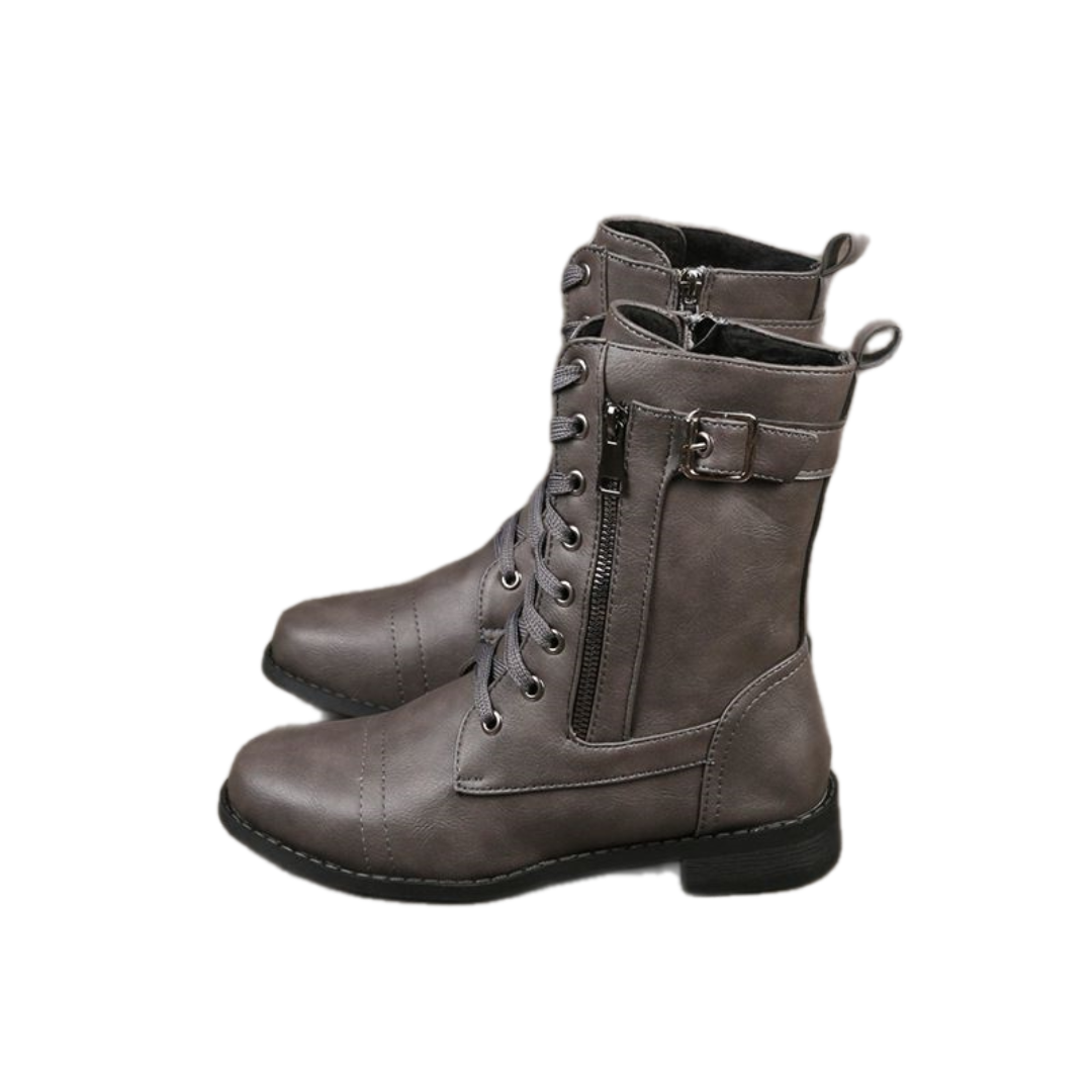 Yuhla | Orthopädische Rundzehen-Lederstiefel