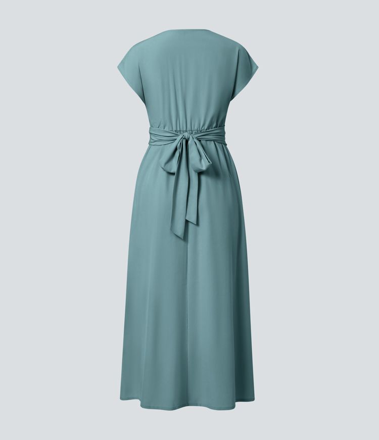 Ella | modisches Wickelkleid mit hoher Taille für Damen