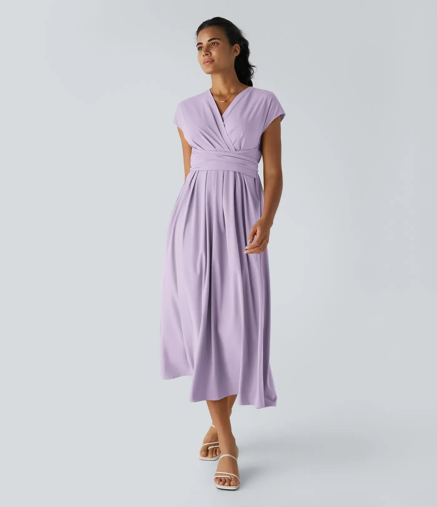 Ella | modisches Wickelkleid mit hoher Taille für Damen