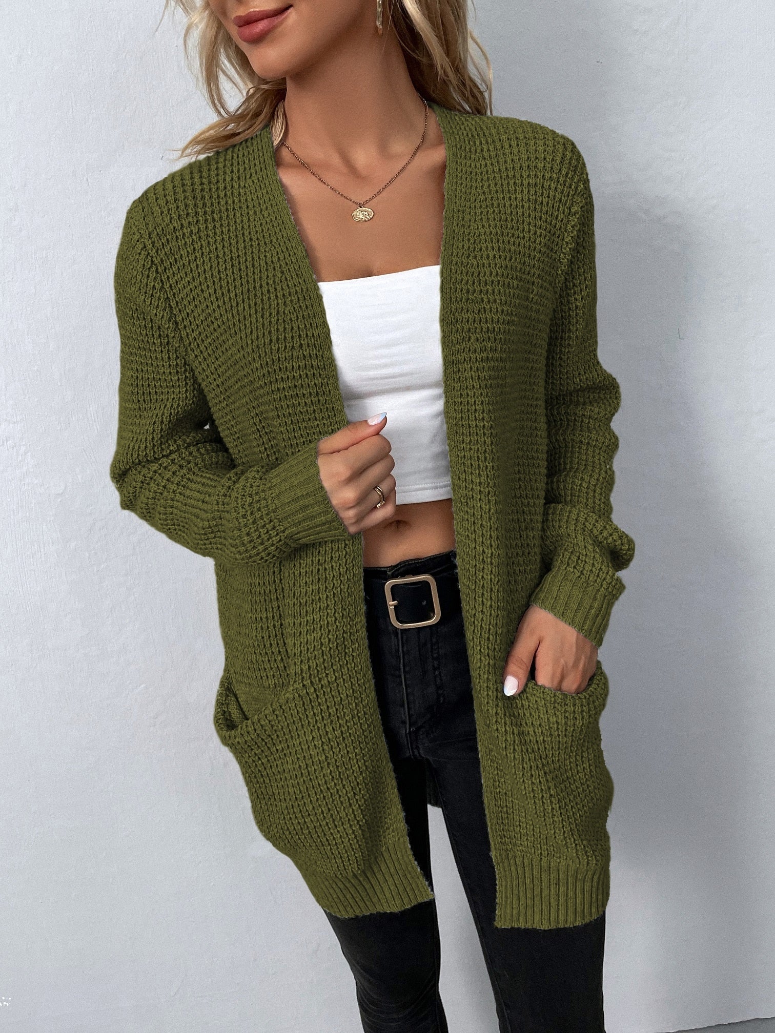Malia™ – Stylischer Strickpullover - Grau / S