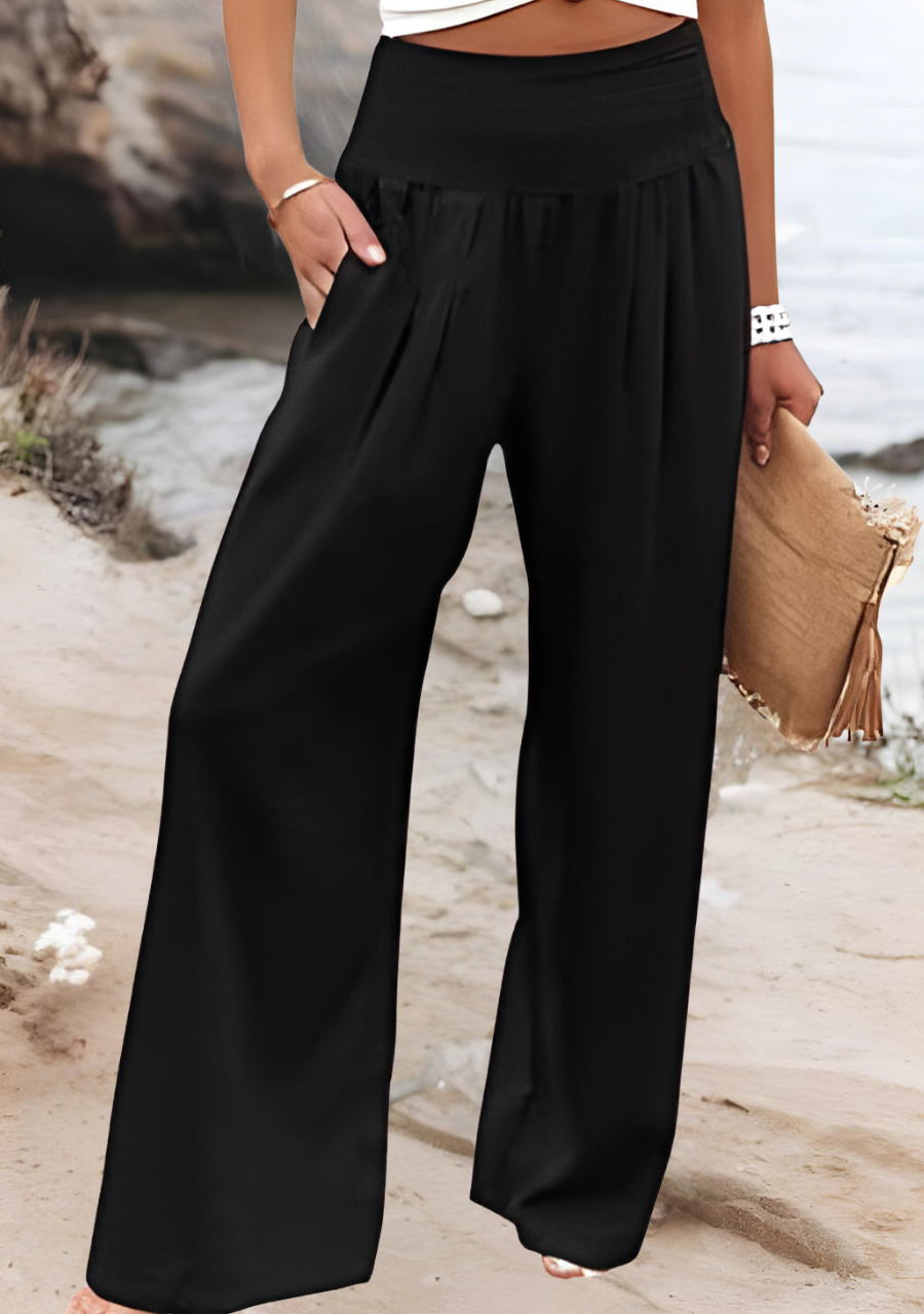 Zoey | Lässige Strandhose mit weitem Bein für Damen