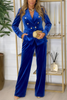 Fernanda | Samtanzug für Damen, mit Knöpfen & elegant