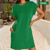 Sani | Texturiertes Strick-T-Shirt-Kleid