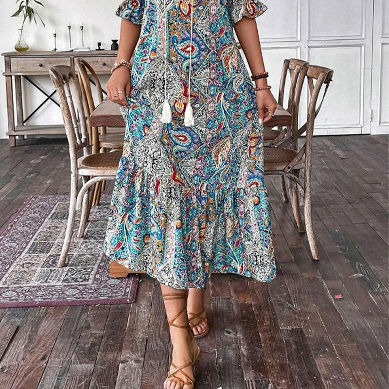 Elgina | Feminines Boho-Kleid im floralen Design