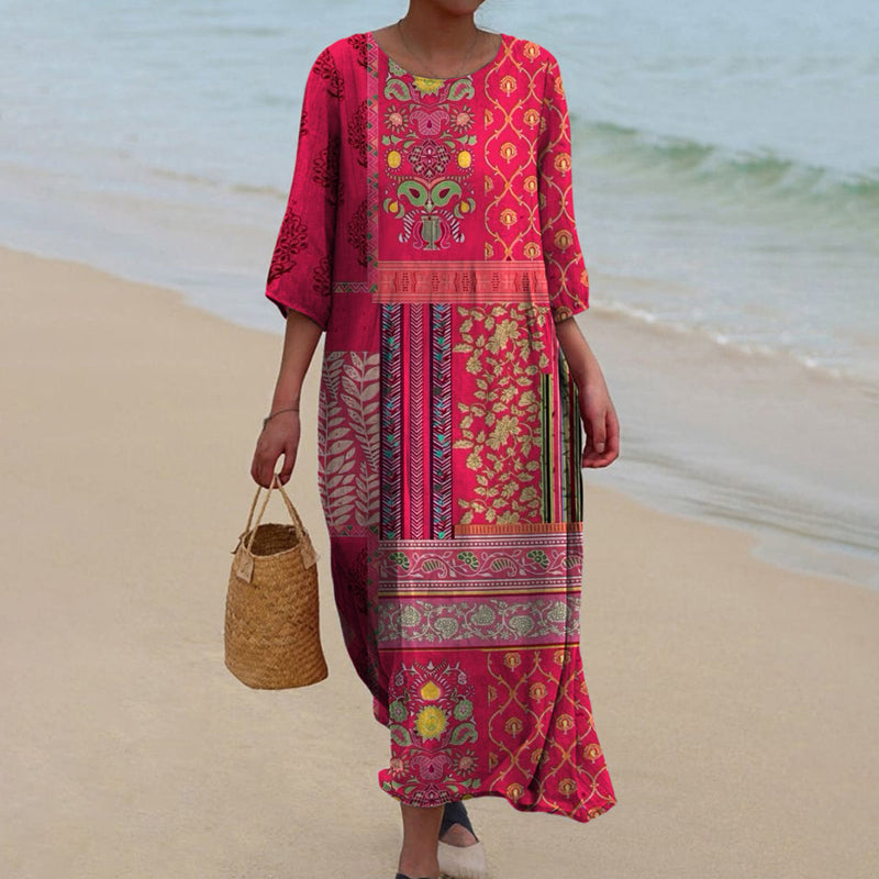 Amari | Bedrucktes Ethno-Maxikleid