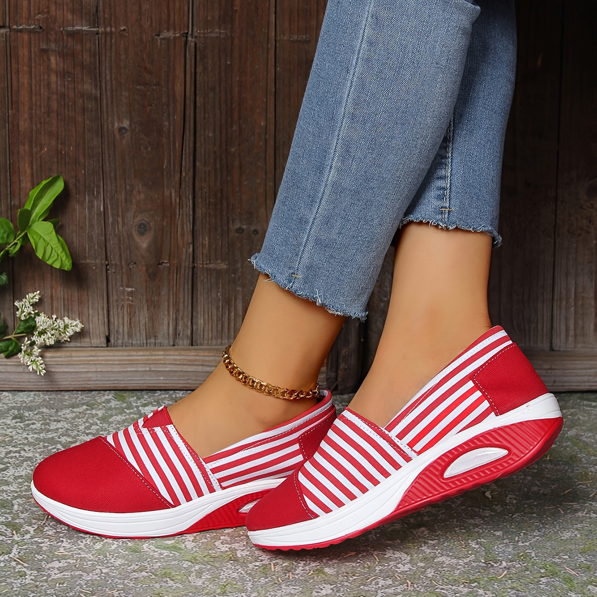 Kasty | Gestreifte orthopädische Schuhe