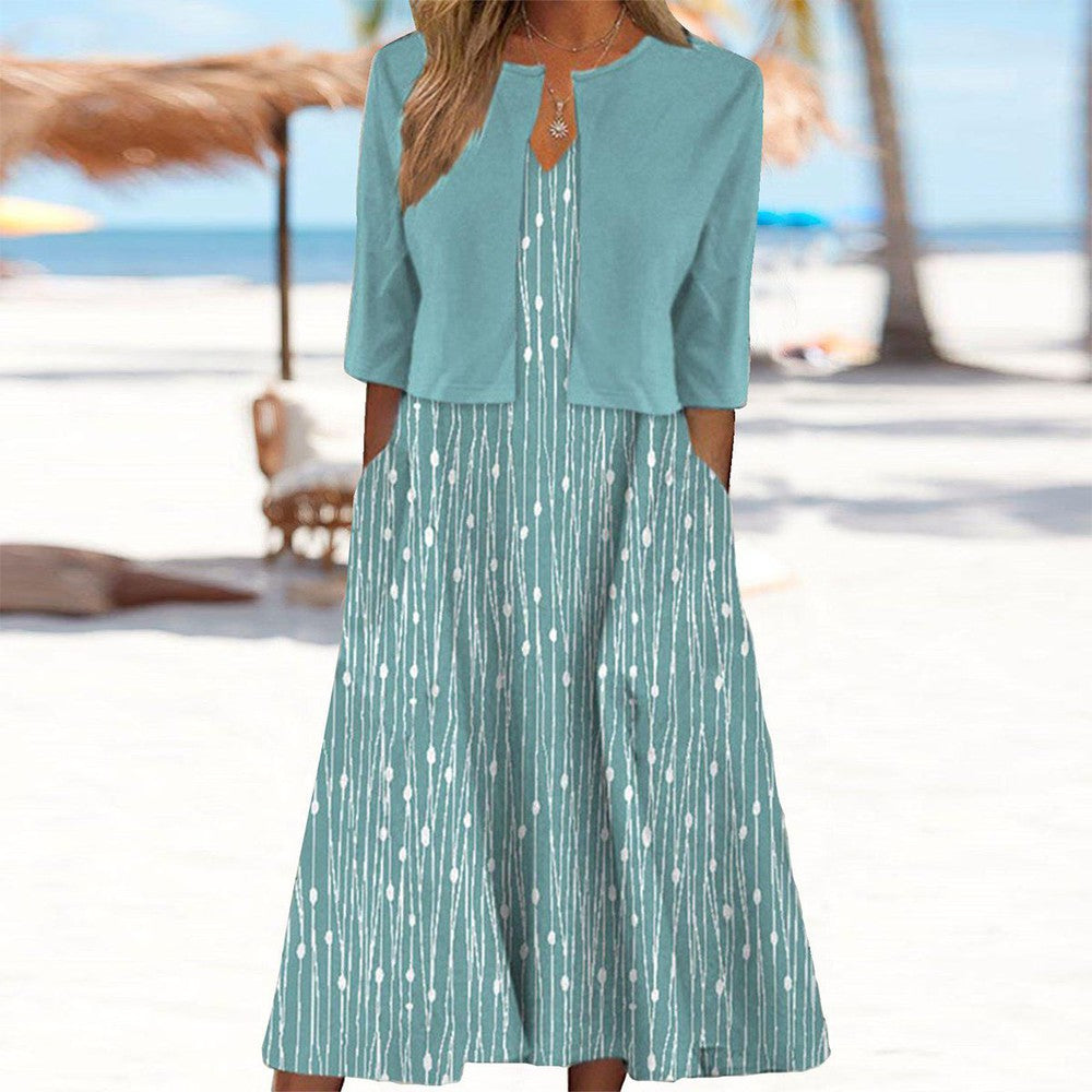 Mare | Midikleid mit V-Ausschnitt und Jacke