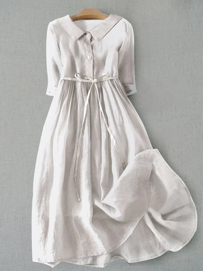 Mhera | Einfaches Baumwollkleid im künstlerischen Design