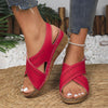 Verna | Orthopädische Ledersandalen mit Keilabsatz