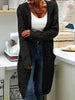 Isabell | Damen-Cardigan mit Taschen - Schwarz / S