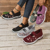 Saty | Blumenbestickte Mesh Slip-On Schuhe