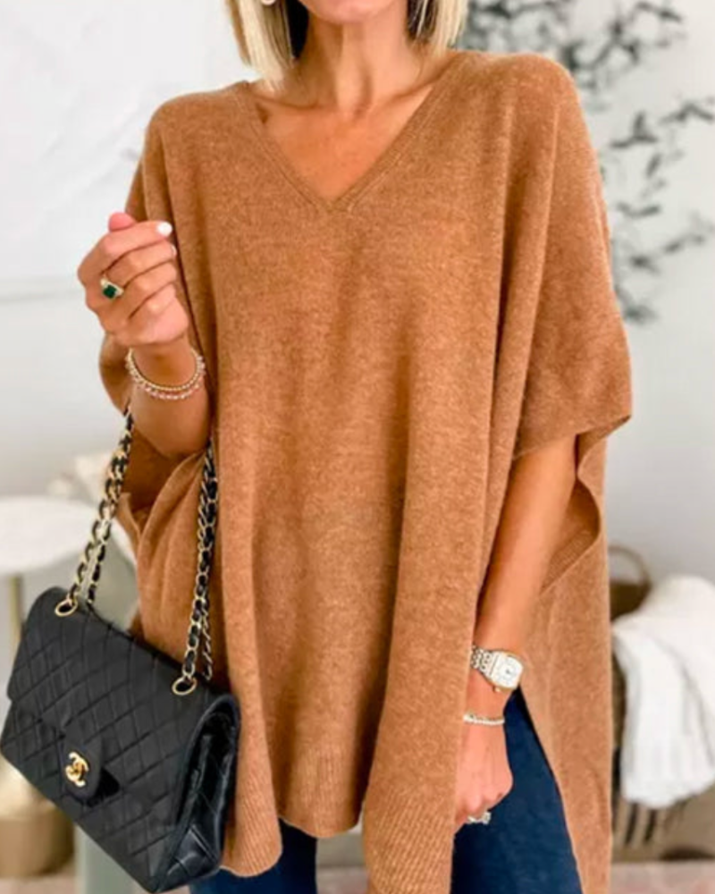 Annika | V-Ausschnitt-Poncho