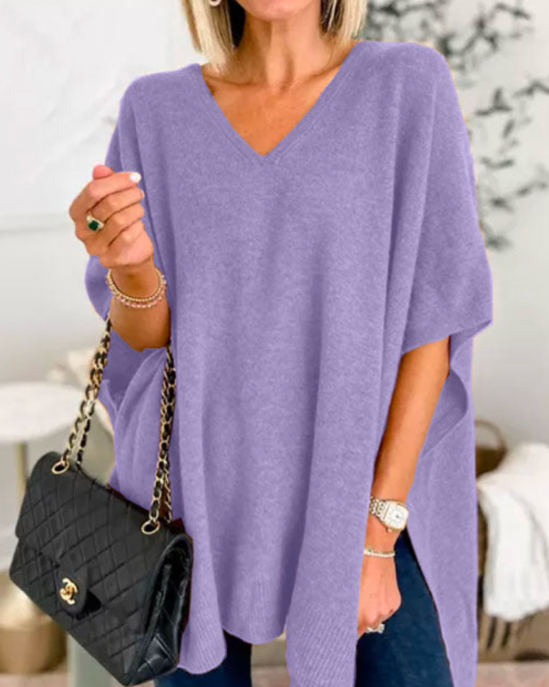 Annika | V-Ausschnitt-Poncho