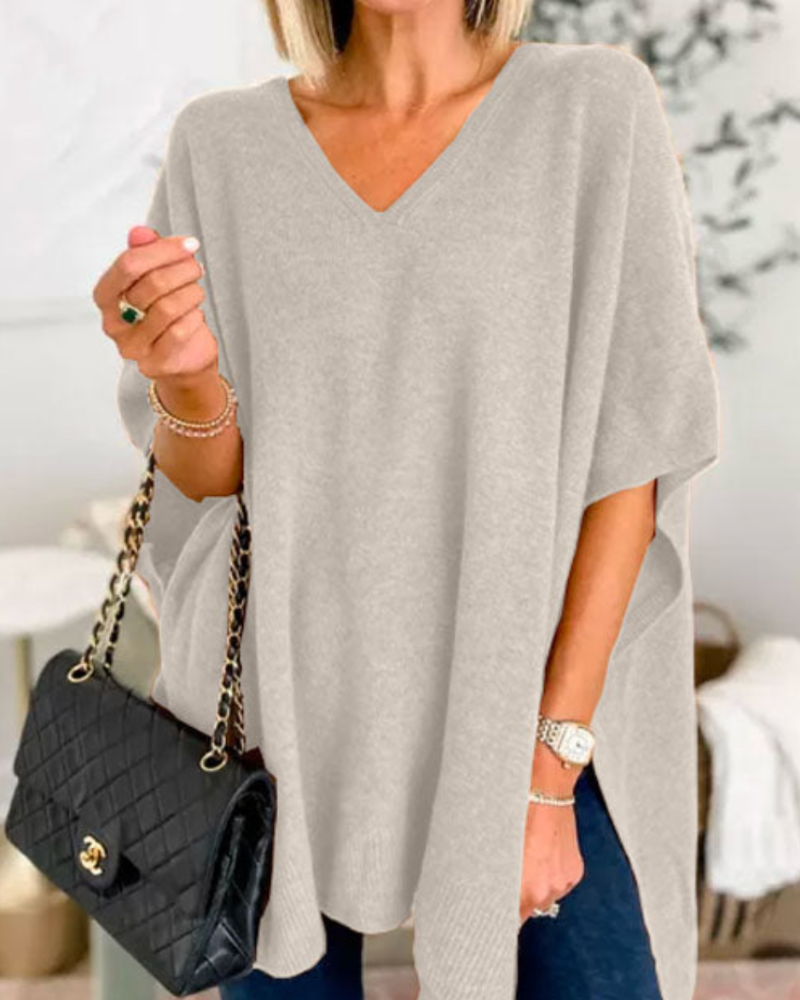 Annika | V-Ausschnitt-Poncho
