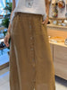 Estera | Midirock aus Leinen mit Knopfleiste und Taschen