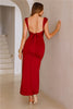 Mikai | Rückenfreies Krawattenkleid mit Schlitz