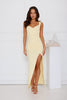 Mikai | Rückenfreies Krawattenkleid mit Schlitz