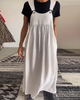 Molly | Lässiges einfarbiges Kleid mit Hosenträgern