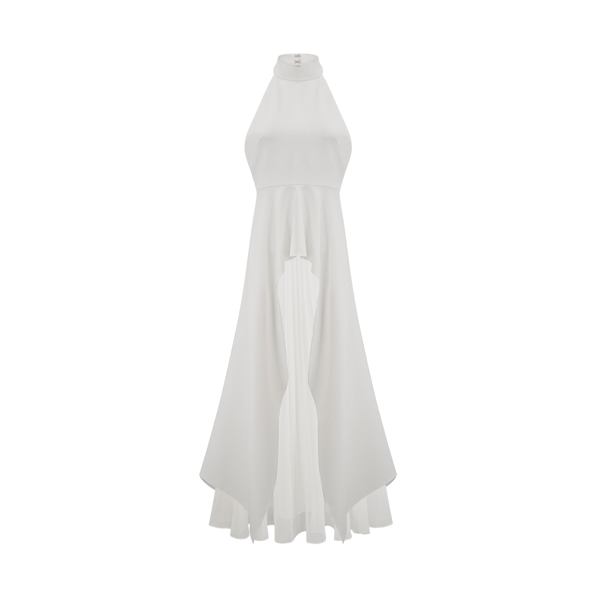 Reya | feminines langes Kleid mit Neckholder-Ausschnitt