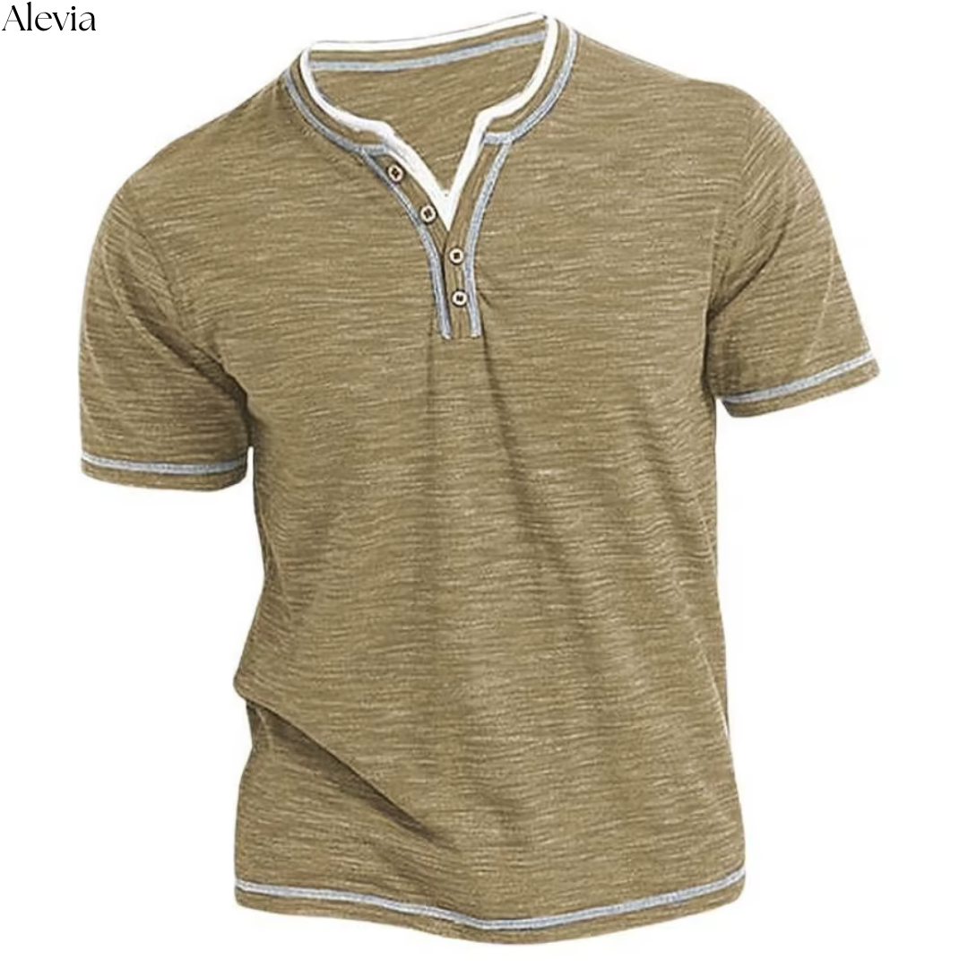 Harold | lässiges T-Shirt, komfortabler Stoff mit V-Ausschnitt.