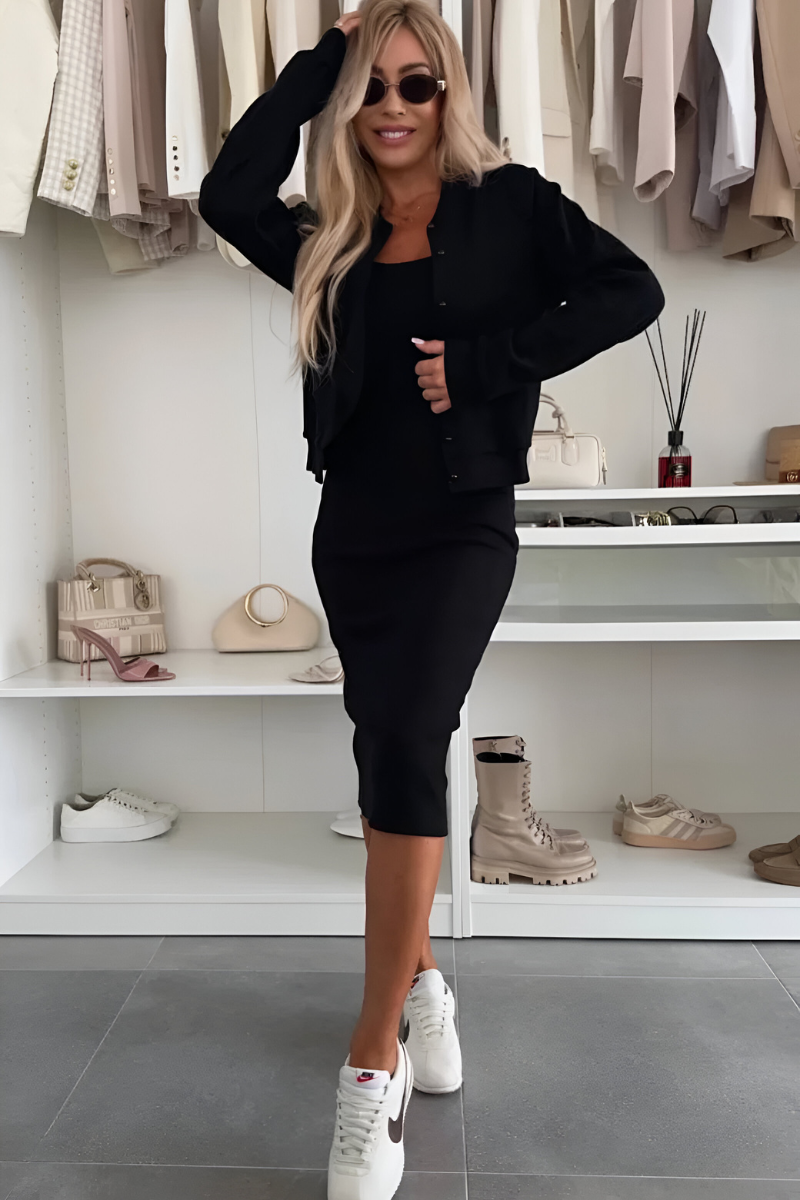 Zariyah™ | Bequemes Midikleid mit Strickjacke für Damen
