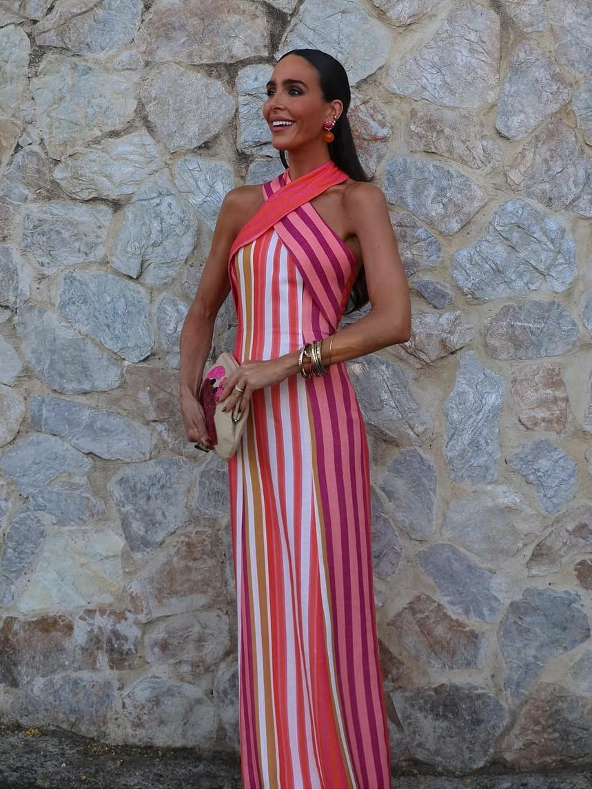 Effie | stylisches Streifenkleid mit Kreuzträgern für den perfekten Sommerlook