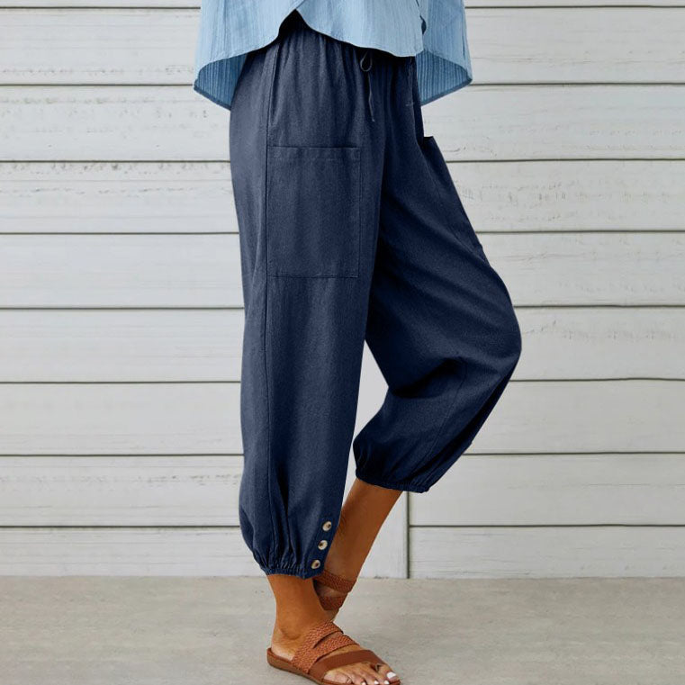 Bela | Haremshose mit Kordelzug-Taille und Taschen