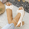 Giona | Schicke florale Keilsandalen