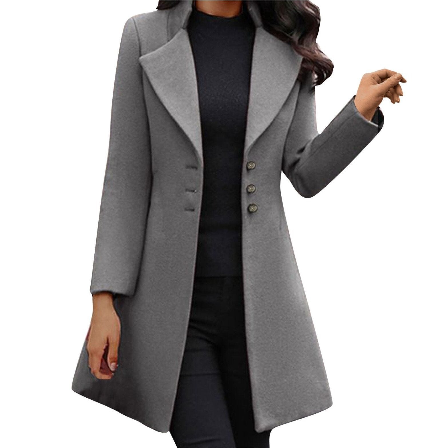 Faylin™ | Zeitloser Herbstmantel für Damen - Grau / S
