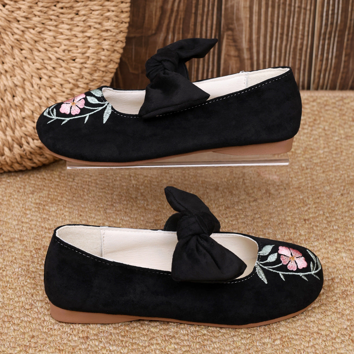 Nataly | modische flache Schuhe mit Schleifenakzent