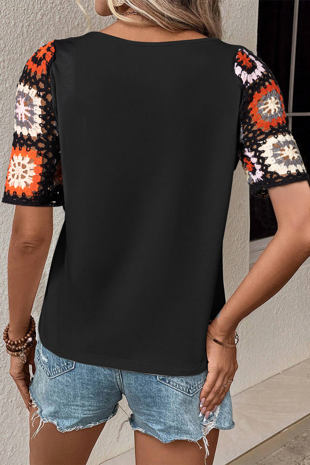 Meribeth | Häkel-Top mit Blumenmuster