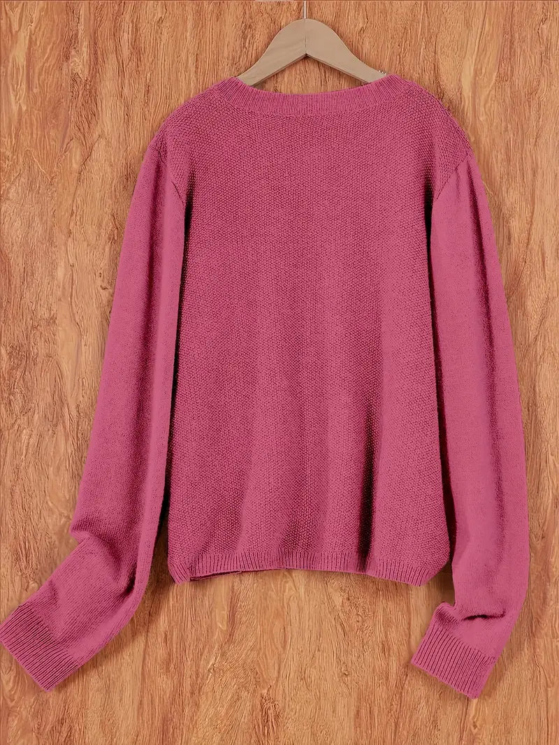 Gabbi™ - Strickjacke lässig da donna - Vest - Rosa / S