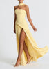 Amaris | stilvolles Maxikleid mit Schlitz und Schleifendetail