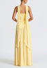 Amaris | stilvolles Maxikleid mit Schlitz und Schleifendetail