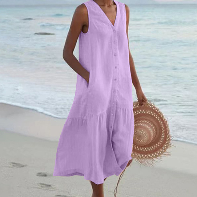 Amaya | Lässiges V-Neck-Kleid für den Sommer