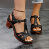 Lotus | Damen Sandalen mit Blockabsatz und Cut-Outs