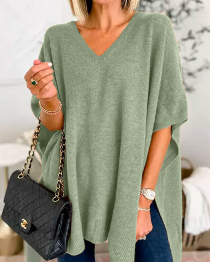 Annika | V-Ausschnitt-Poncho