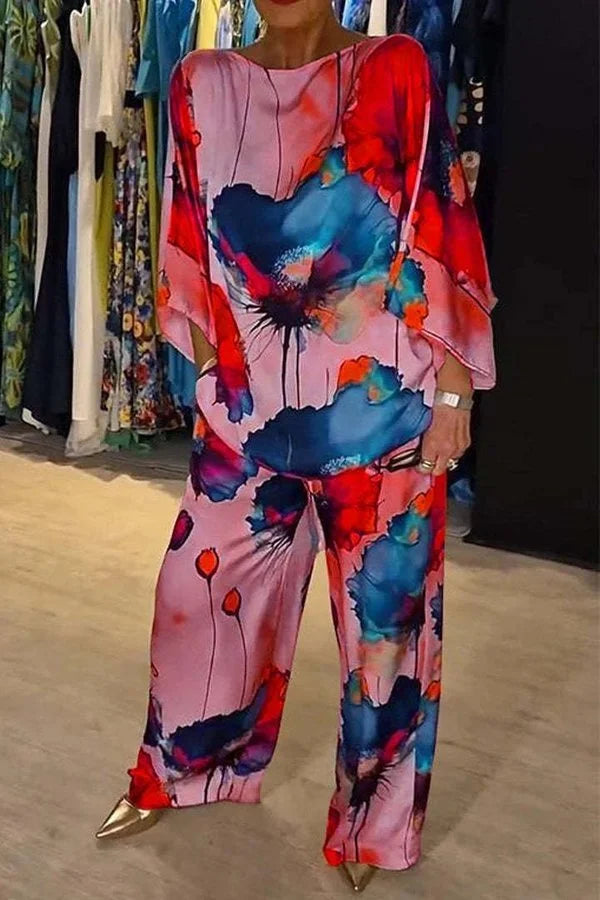 Hilda | Stylisches zweiteiliges Set für Damen mit Blumenmuster