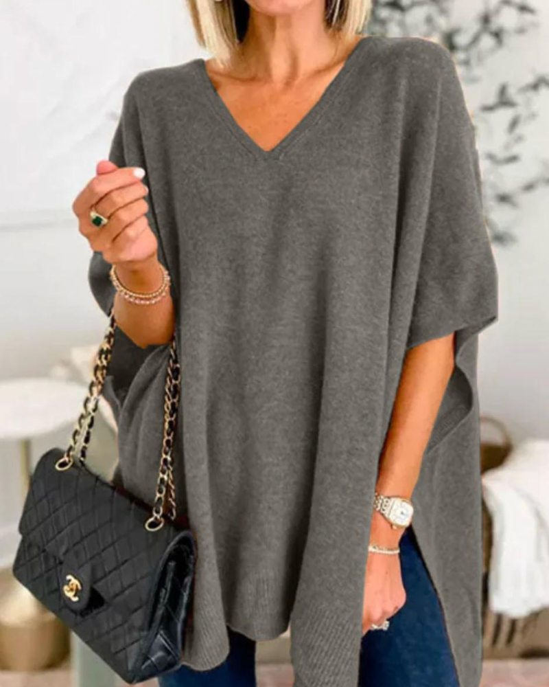 Annika | V-Ausschnitt-Poncho