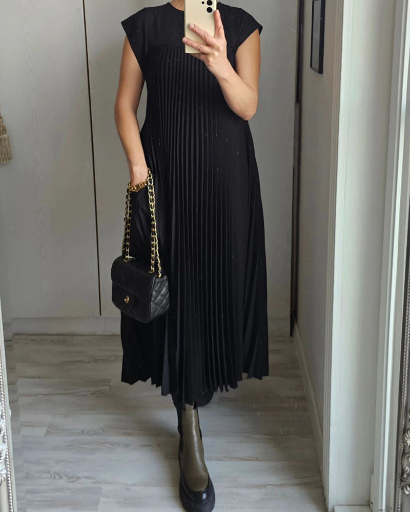Moira | Ärmelloses Elegantes Plissee-Kleid