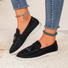 Yany | Damen-Loafers aus Wildleder mit geknoteter Quaste