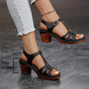 Lotus | Damen Sandalen mit Blockabsatz und Cut-Outs