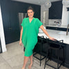 Fiena | T-Shirt-Kleid mit V-Ausschnitt in Übergröße
