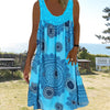 Grant | Ärmelloses Midi-Jochkleid mit Prints